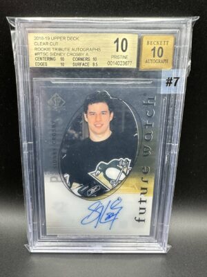 2018-2019 UPPER DECK CLEAR CUT ROOKIE TRIBUTE AUTOGRAPHS SIDNEY CROSBY