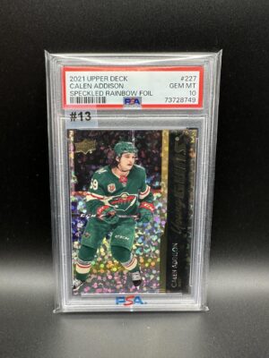 2021-2022 UPPER DECK CALEN ADDISON SPECKLED RAINBOW FOIL YOUNG GUNS