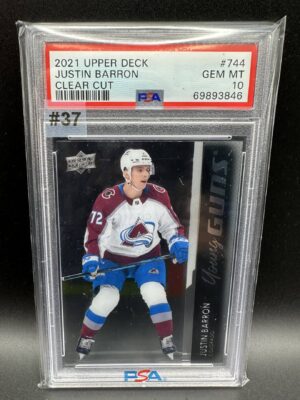 2021-2022 UPPER DECK JUSTIN BARRON YOUNG GUNS CLEAR CUT