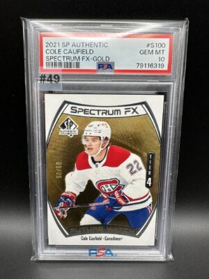 2021-2022 SP AUTHENTIC COLE CAUFIELD SPECTRUM FX GOLD 50/50