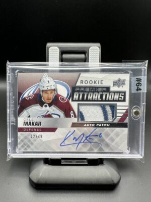 2019-2020 ROOKIE PREMIER ATTRACTIONS  CALE MAKAR AUTO PATCH 02/49