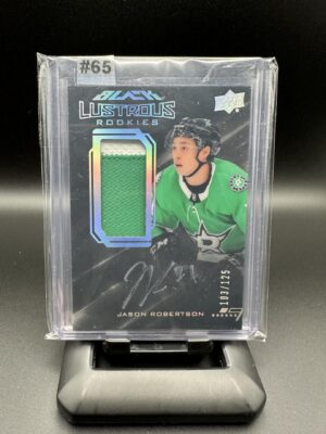 2020-2021 BLACK LUSTROUS ROOKIE JASON ROBERTSON AUTO PATCH 103/125
