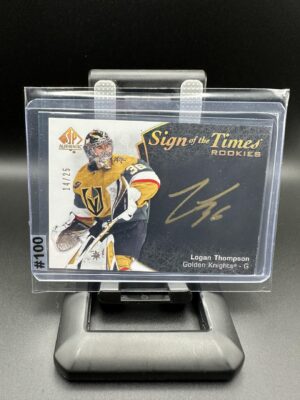 2021-2022 SP AUTHENTIC SIGN OF THE TIMES ROOKIES LOGAN THOMPSON GOLD AUTO 14/25